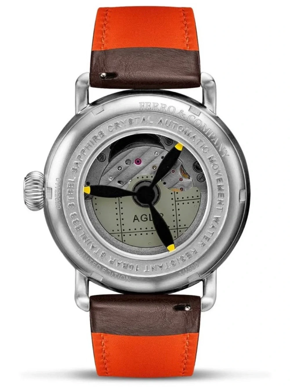 Ferro & Company AGL2 Automatic Black Dial Pilot Watch